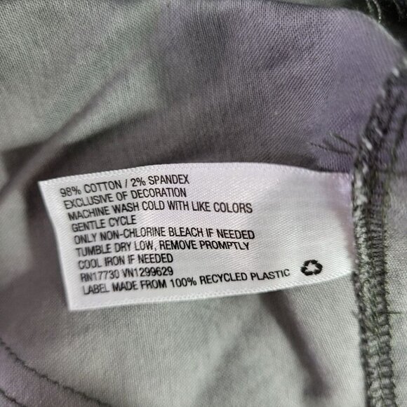 Knox Rose Women's Shirt Size M Tunic Camo Long Sleeve Frayed Hem - Picture 6 of 6